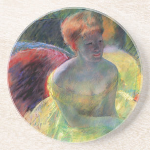 Lydia Leaning on Her Arms, Seated in a Loge Coaster