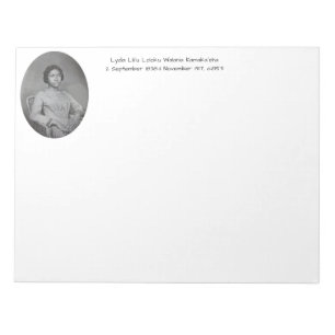 Lydia Liliʻu Loloku Walania Kamakaʻeha, c1853 Notepad