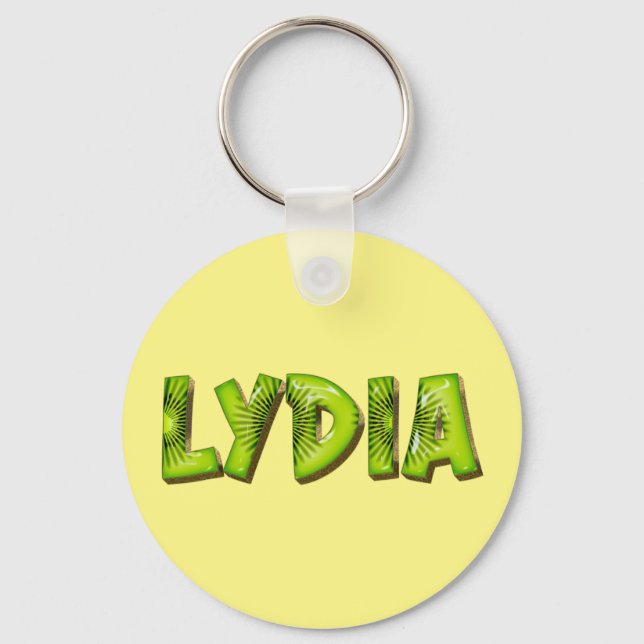 Lydia Name Kiwi Design Keychain (Front)