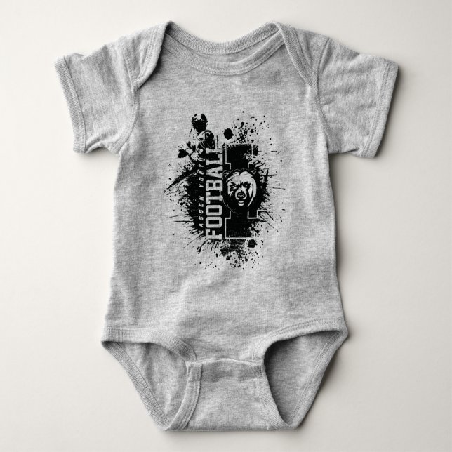 LYFL 04 | Black Grunge Lassen Logo Baby Bodysuit (Front)