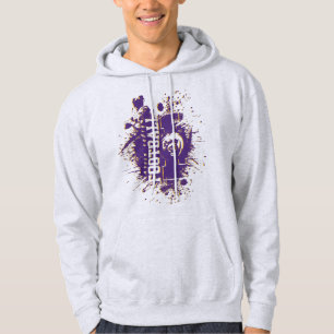 LYFL 13   Purple & Gold Grunge Lassen Logo Hoodie