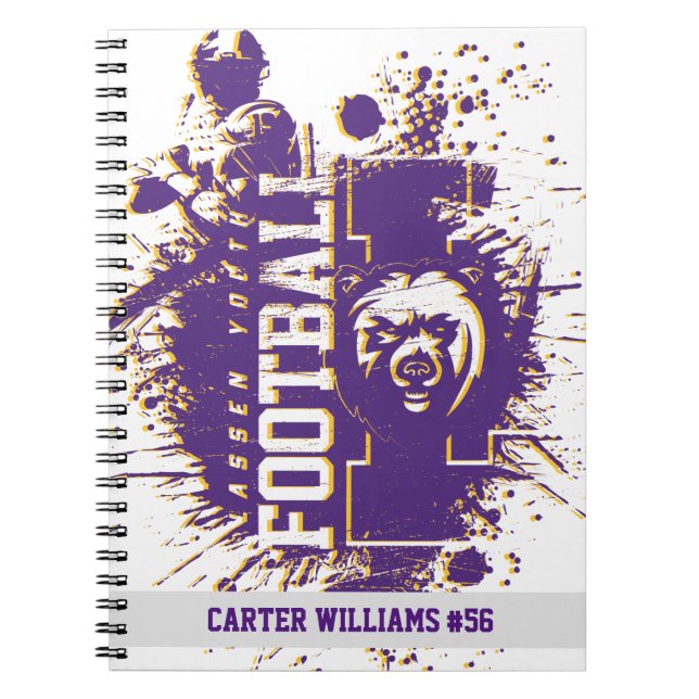 LYFL 13 | Purple & Gold Grunge Lassen Logo Noteboo Notebook (Front)