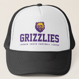 LYFL 14   Purple Grizzlies Pro Logo Trucker Hat
