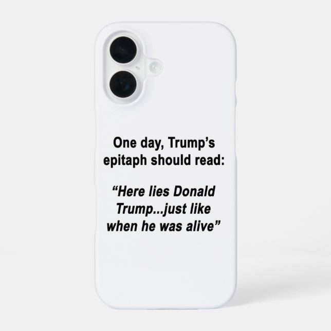 Lying Trump iPhone 16 Case (Back)