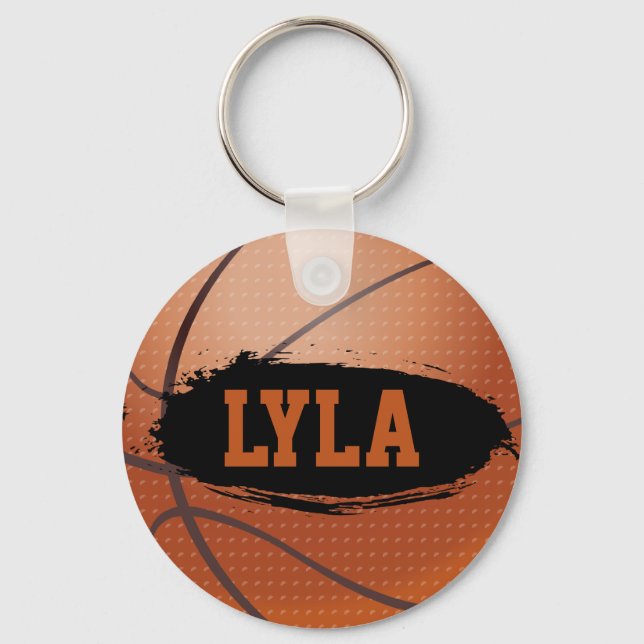 Lyla Personalised Basketball Keychain / Keyring (Front)