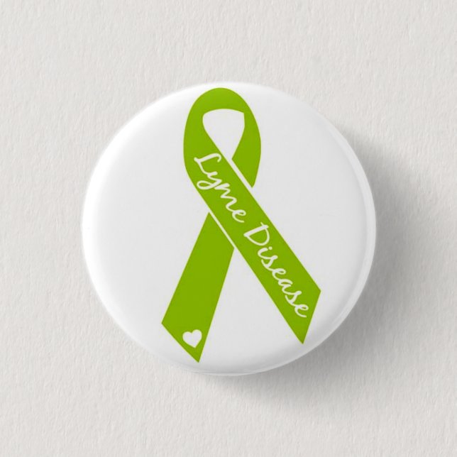 Lyme Awareness Ribbon Button (Front)