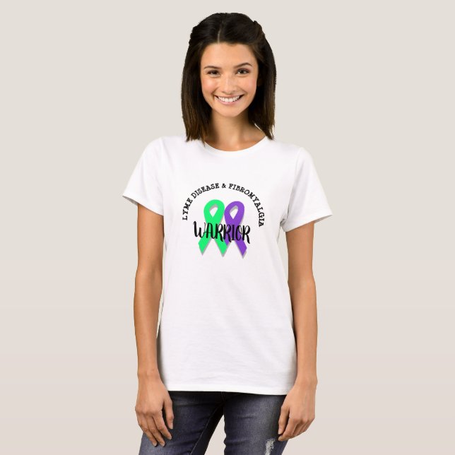 Lyme Disease and Fibromyalgia Warrior Shirt (Front Full)