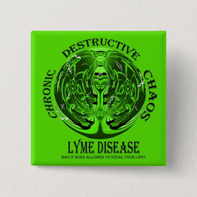 Lyme Disease Awareness Button (Front)
