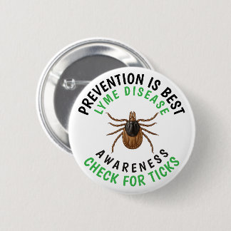 Lyme Disease Awareness | Deer Tick 6 Cm Round Badge