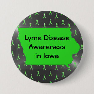 Lyme Disease Awareness in Iowa Button
