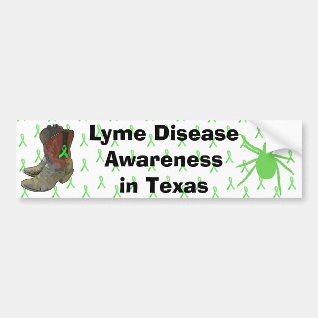 Lyme Disease Awareness in Texas Bumper Sticker (Front)