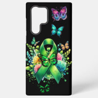 Lyme Disease Awareness Ribbon and Butterflies