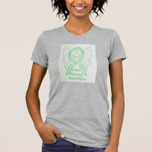 Lyme Disease Awareness Ribbon Angel Custom Shirt