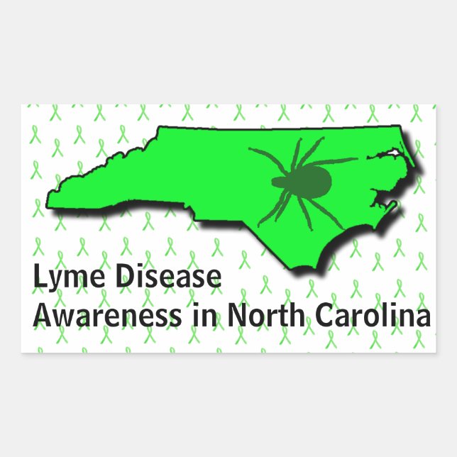 Lyme Disease Awareness Sticker in North Carolina (Front)