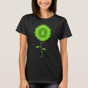 Lyme Disease Awareness Sunflower Green Ribbon Borr T-Shirt
