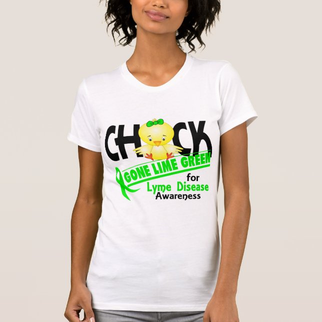 Lyme Disease Chick Gone Lime Green 2 T-Shirt (Front)