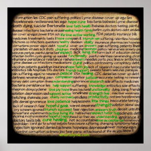 Lyme Disease Feelings Poster, Denied, Ignored Poster
