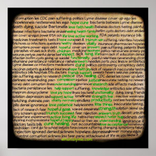 Lyme Disease Feelings Poster, Denied, Ignored Poster