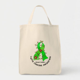 Lyme Disease Flower Ribbon 1 Tote Bag