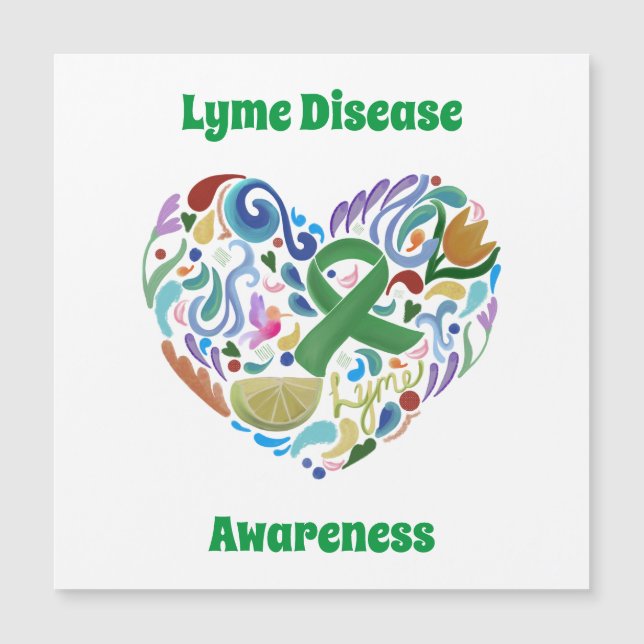 Lyme Disease Gift and Awareness Magnet (Front)