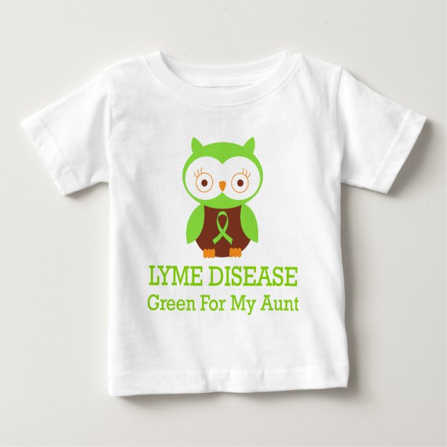 Lyme Disease Green For My Aunt Baby T-Shirt (Front)