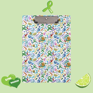 Lyme Disease, Green Ribbon, Lime, Office Clipboard
