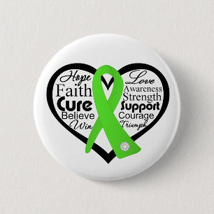 Lyme Disease Heart Ribbon Collage 6 Cm Round Badge