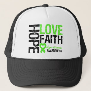 Lyme Disease Hope Love Faith Trucker Hat