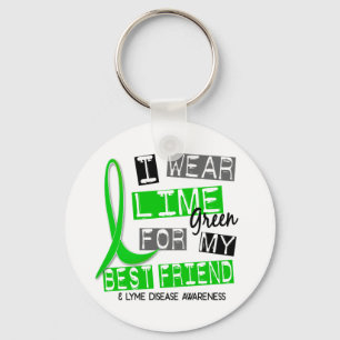 Lyme Disease I Wear Lime Green For My Best Friend Key Ring