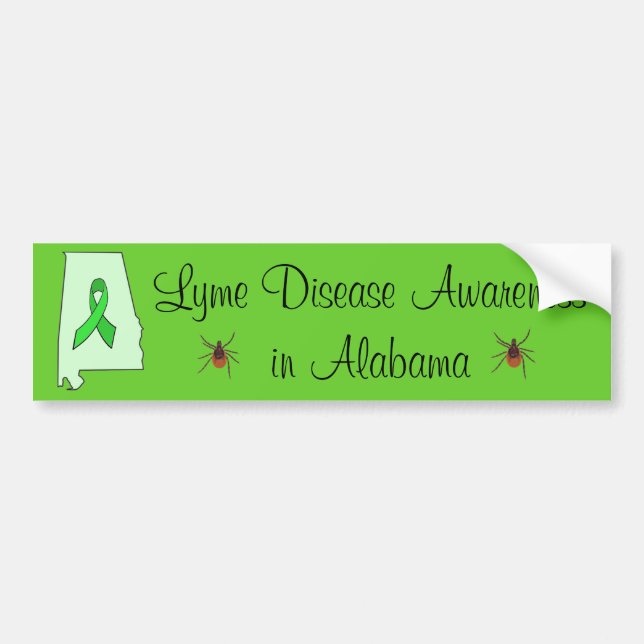 Lyme Disease in Alabama Bumper Sticker (Front)