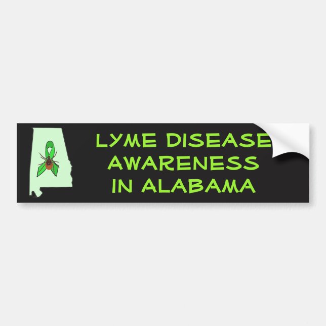 Lyme Disease in Alabama Bumper Sticker (Front)