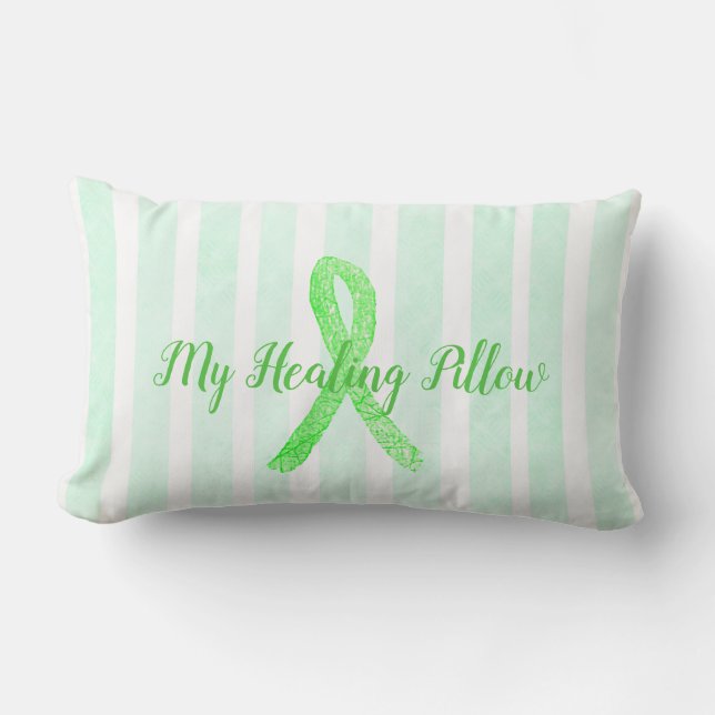 Lyme disease Ribbon Healing Pillow (Front)