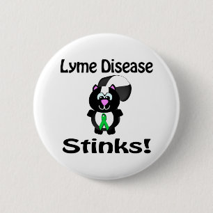 Lyme Disease Stinks Skunk Awareness Design 6 Cm Round Badge