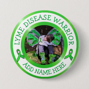 Lyme Disease Warrior Ribbon Support Button