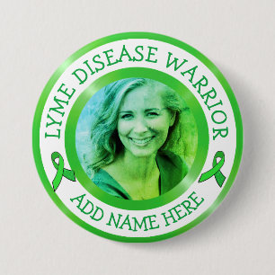 Lyme Disease Warrior Ribbon Support Button