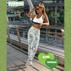 Lyme Lime Awareness Leggings Green Ribbon