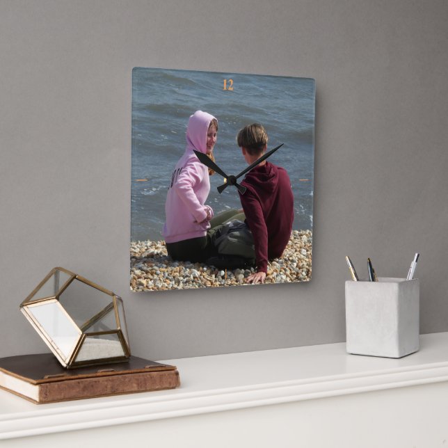 Lyme Love. Square Wall Clock (Office)