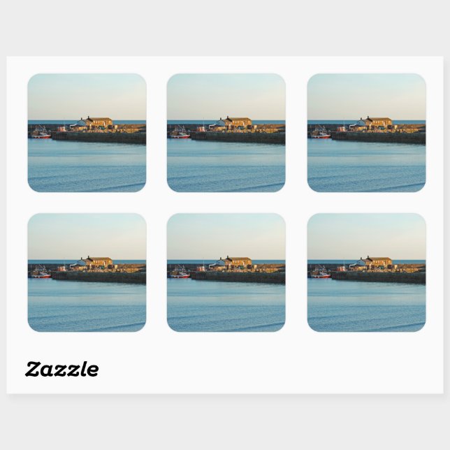 Lyme Regis Cobb Square Sticker (Sheet)