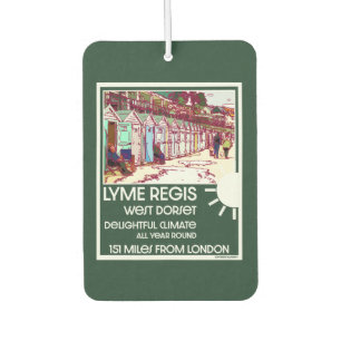 Lyme Regis Dorset England Vintage British Holiday Car Air Freshener