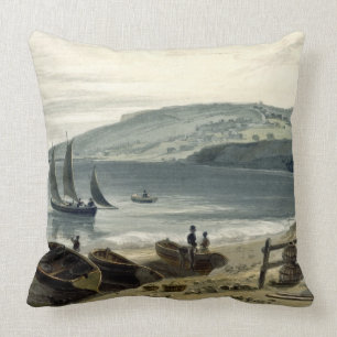Lyme Regis, from Charmouth, Dorset, from 'A Voyage Cushion