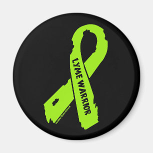 LYME WARRIOR/ torn ribbon Magnet
