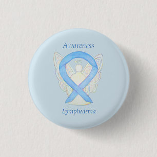 Lymphedema Awareness Angel Ribbon Art Pin