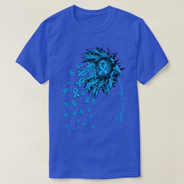 Lymphedema Awareness Sunflower ribbon flowers fall T-Shirt (Design Front)