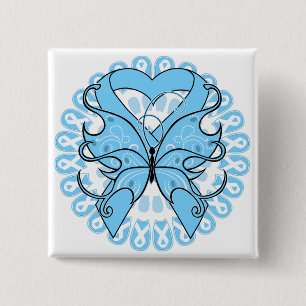 Lymphedema Butterfly Circle of Ribbons 15 Cm Square Badge