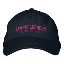 "Lymphfluencer" Embroidered Hat (Pink text)