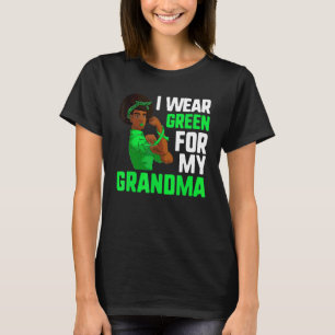 Lymphoma Afro Black Rosie I Wear Green For My Gra T-Shirt