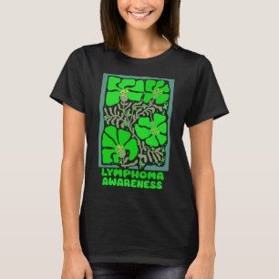 Lymphoma Awareness Boho Green Flower T-Shirt