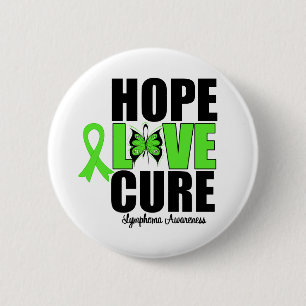 Lymphoma Awareness Hope Love Cure 6 Cm Round Badge