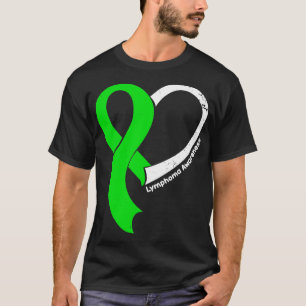 Lymphoma Awareness Hope Love Heart Ribbon Happy Va T-Shirt