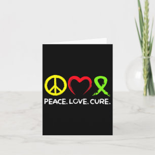 Lymphoma Awareness Peace Love Cure Card